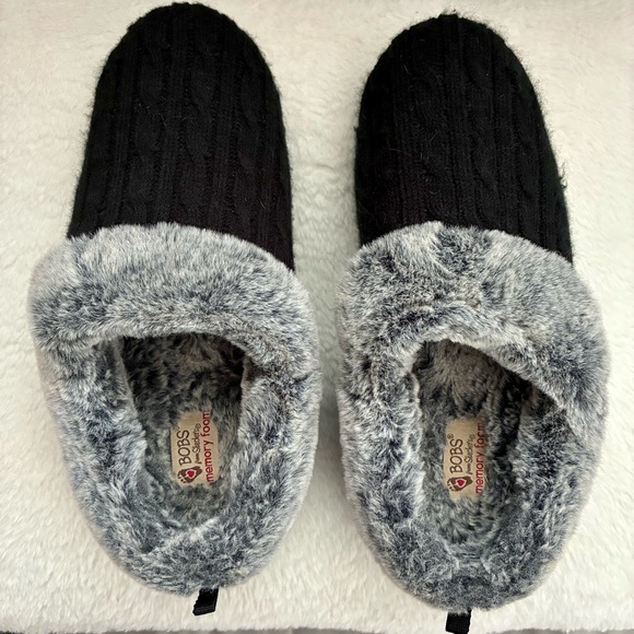BOBS from Skechers Black and Gray Mules - Picture 1 of 2